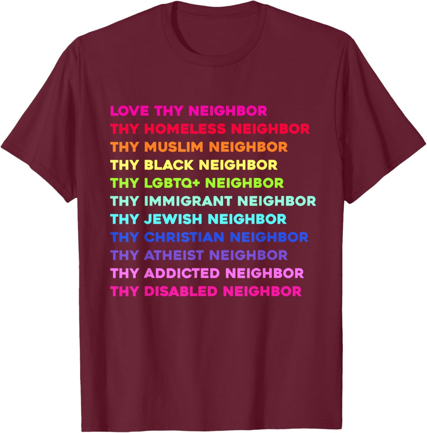 Neighbor T-Shirt - T-Shirt | Maroon