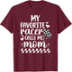 My Favorite Racer Calls Me Mom Racing Mom Of A Racer Mama T-Shirt - T-Shirt | Maroon