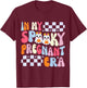 In My Spooky Pregnant Era Maternity Ghost T-Shirt - T-Shirt | Maroon