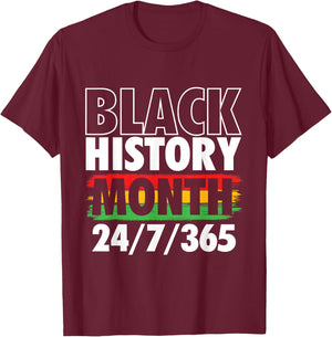 Black History Month - MLK Day African Roots Civil Rights T-Shirt - T-Shirt | Maroon