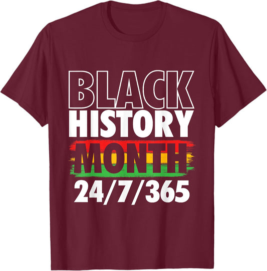 Black History Month - MLK Day African Roots Civil Rights T-Shirt - T-Shirt | Maroon