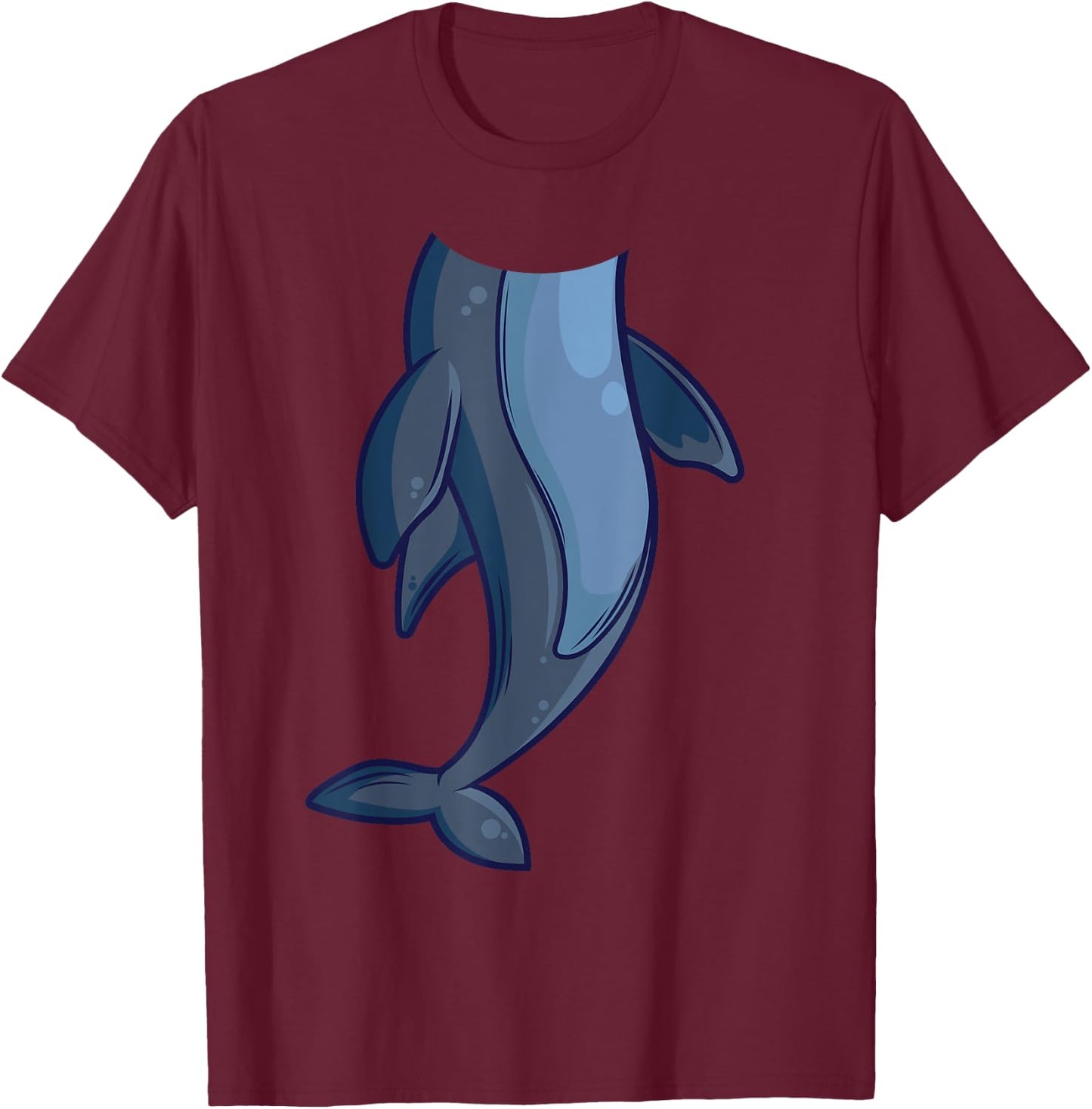 Funny Headless Dolphin Halloween Mammal Costume DIY Outfit T-Shirt - T-Shirt | Maroon