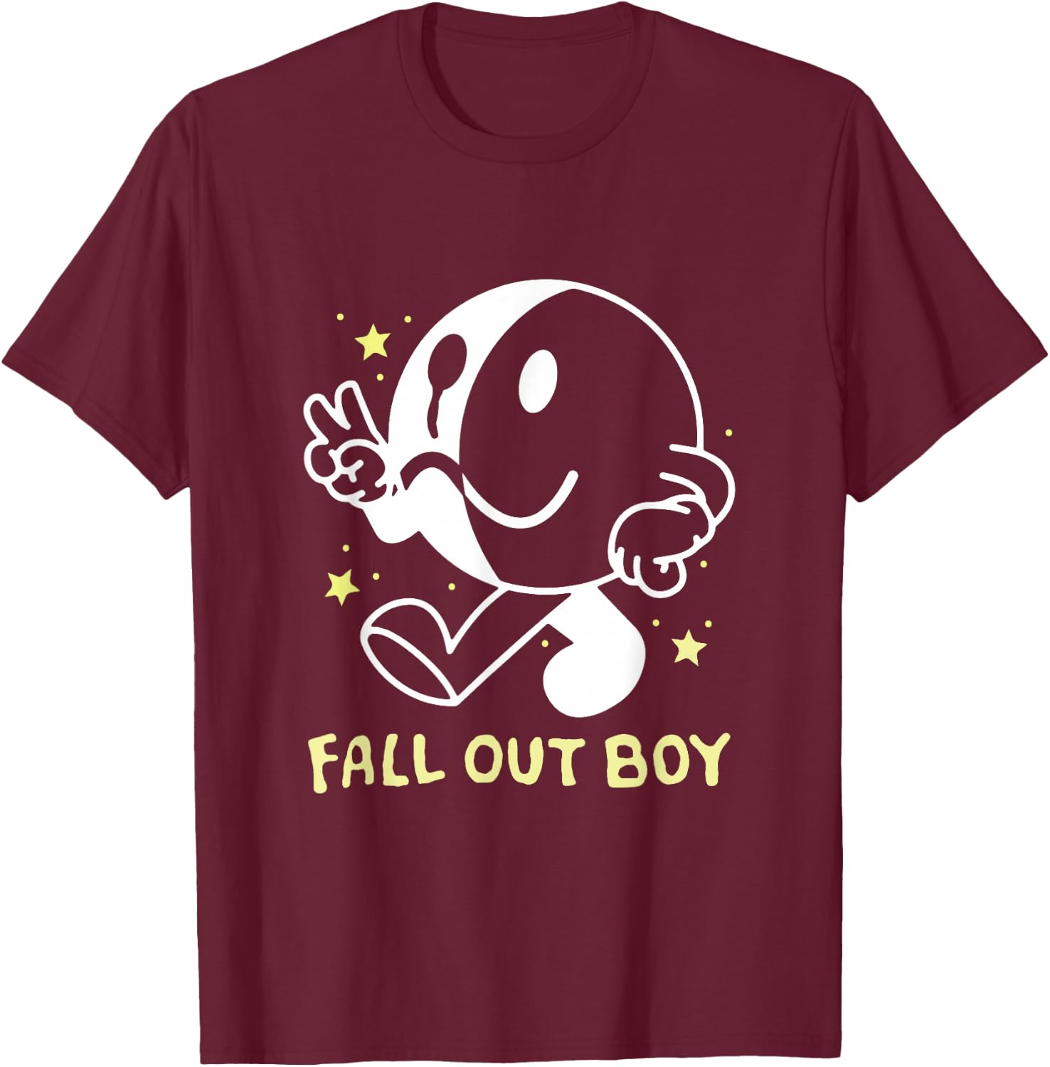 Fall Out Boy - Smile Frown Man T-Shirt - T-Shirt | Maroon