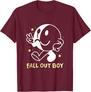 Fall Out Boy - Smile Frown Man T-Shirt - T-Shirt | Maroon