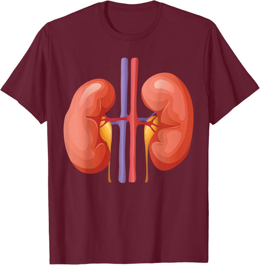Human Body Organs Anatomy Group Costumes - Kidneys Costume T-Shirt - T-Shirt | Maroon