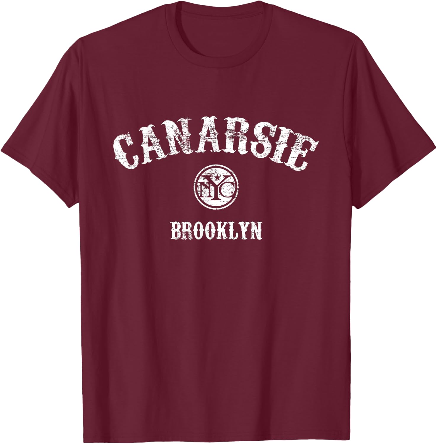 Canarsie Brooklyn Vintage New York T-Shirt - T-Shirt | Maroon