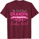 New Baby Announcement Proud Girl Grandpa T-Shirt - T-Shirt | Maroon