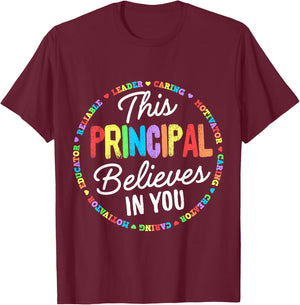This Principal Believes in You Kindness Kind Growth Mindset T-Shirt - T-Shirt | Maroon
