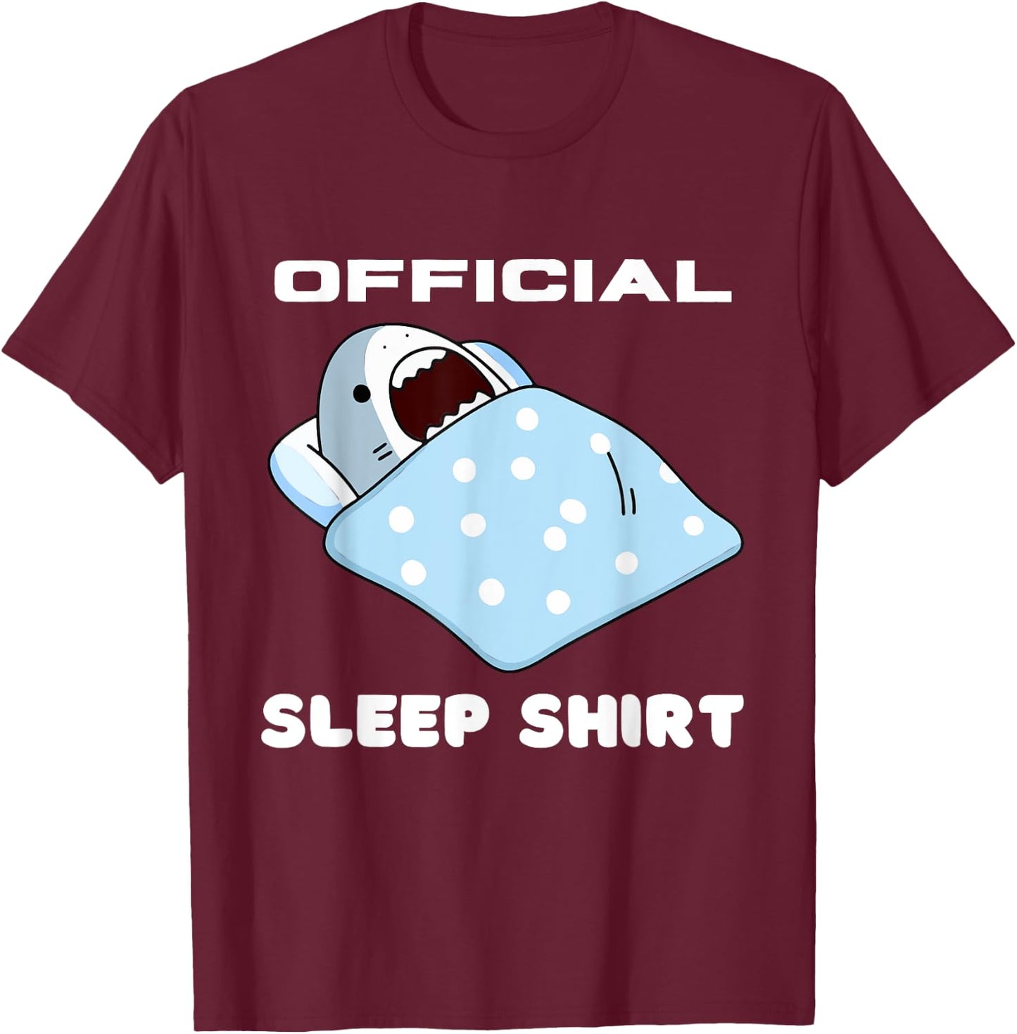 Shark Official Napping Pajamas Nightgown T-Shirt - T-Shirt | Maroon