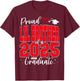 Proud Lil Brother of a Class of 2025 Graduate Graduation T-Shirt - T-Shirt | Maroon