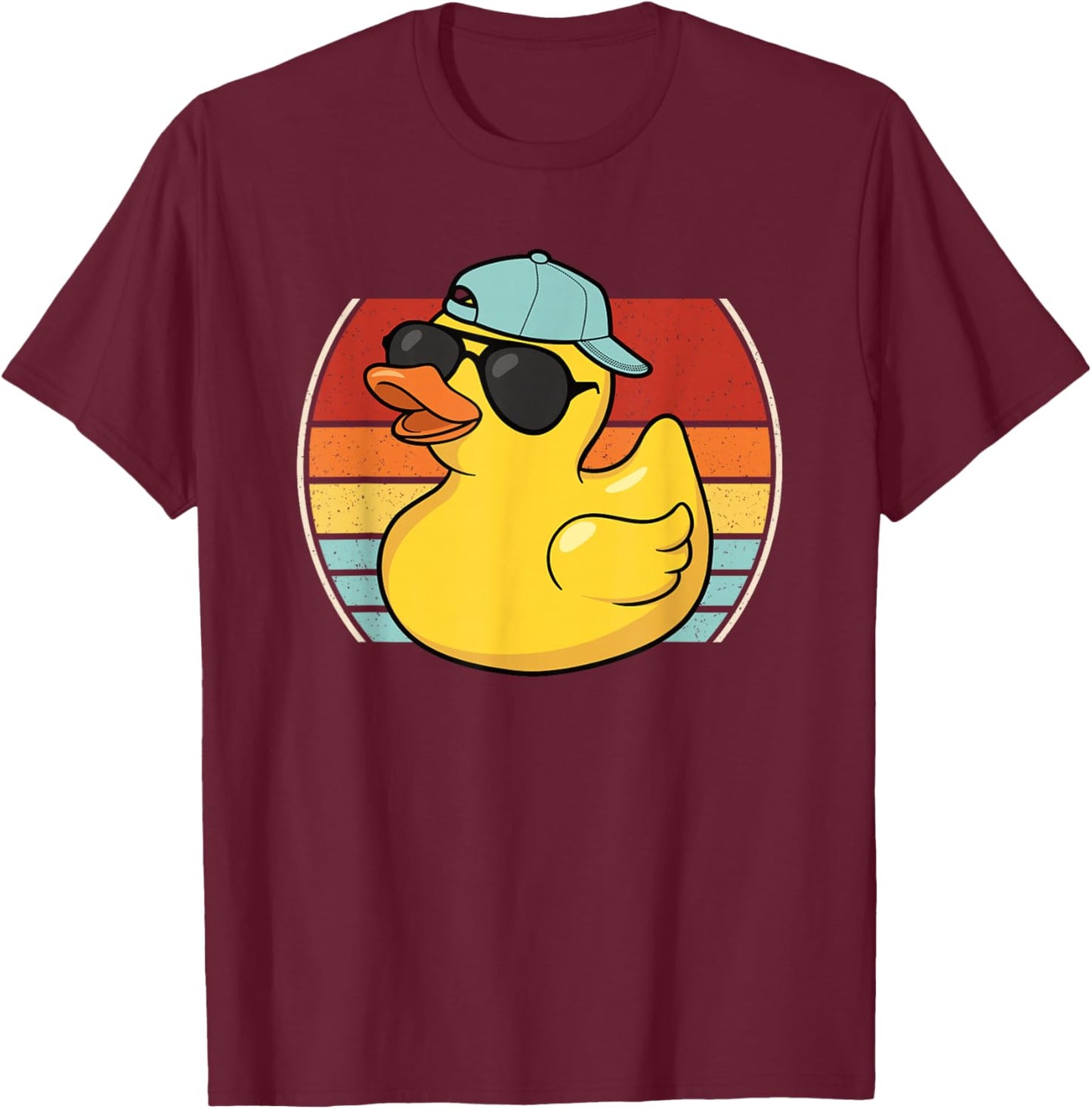 Cool Rubber Duck Retro Ruber Duck Lover Men Women Kids T-Shirt - T-Shirt | Maroon