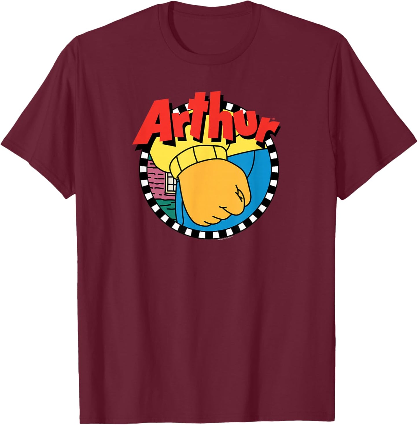 Arthur Logo With Fist T-Shirt - T-Shirt | Maroon