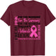 Breast Cancer Pink Ribbon Cancer Awareness T-Shirt - T-Shirt | Maroon