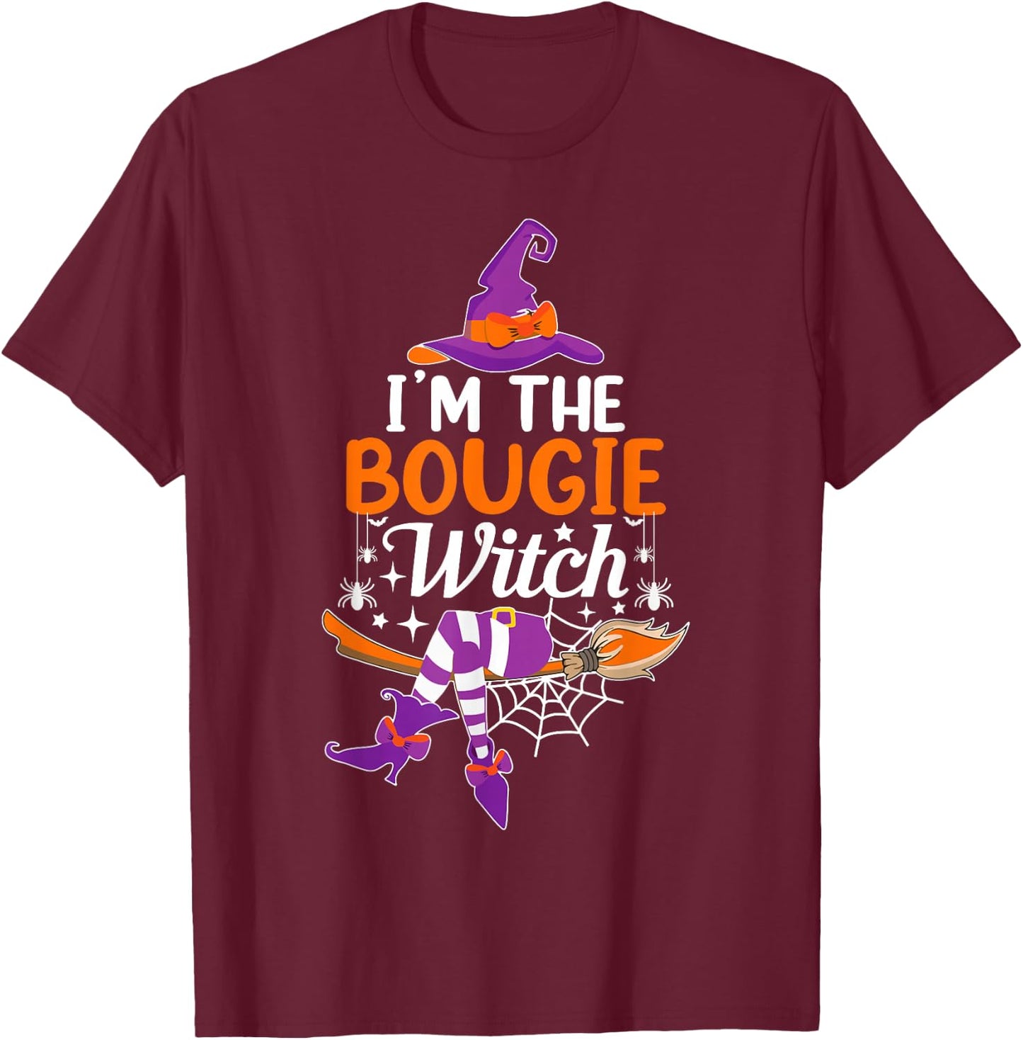 I'm The Bougie Witch Funny Halloween Family Matching T-Shirt - T-Shirt | Maroon