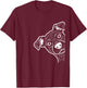 Dog Peeking Design for Dog Lovers, Playful Puppy Portrait T-Shirt - T-Shirt | Maroon
