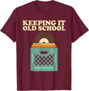 Funny Vinyl Record Art Vinyl Records Lover Album Men Women T-Shirt - T-Shirt | Maroon