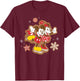 Disney Mickey & Minnie Ice Skating Gingerbread Holiday T-Shirt - T-Shirt | Maroon