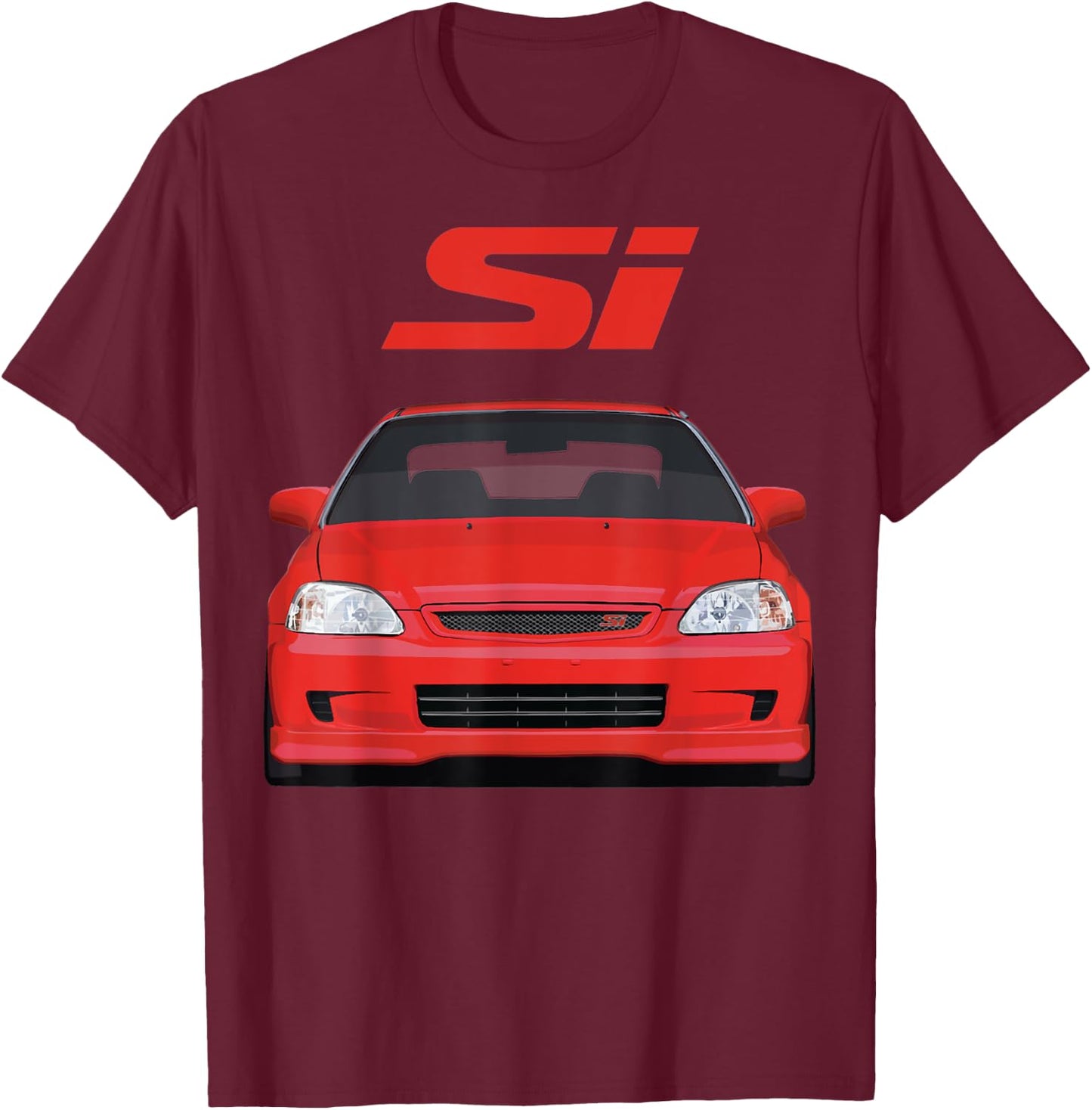 Civic Si JDM Japanese Car T-Shirt - T-Shirt | Maroon