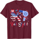 Hair Stylist Costume Tools As American Flag 4th July Women Men T-Shirt - T-Shirt | Maroon