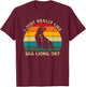 I Just Really Like Sea Lions, OK? Funny Sea Lion Retro T-Shirt - T-Shirt | Maroon