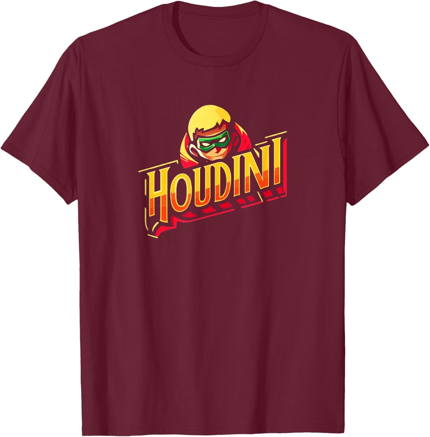 Houdini Em's Fans Nostalgia Vintage Memories Design T-Shirt - T-Shirt | Maroon