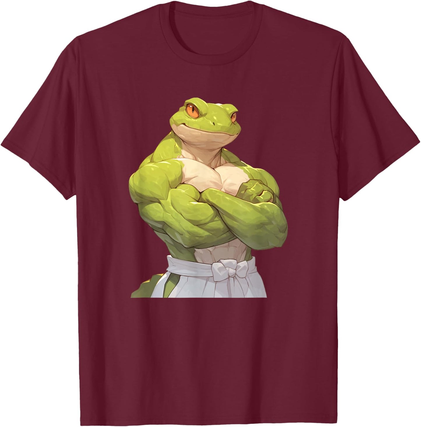 Lizard Bodybuilder Gym Muscles Wieghtlifting Gecko T-Shirt - T-Shirt | Maroon