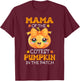 Mama Of The Cutest Pumpkin In The Patch Halloween T-Shirt - T-Shirt | Maroon