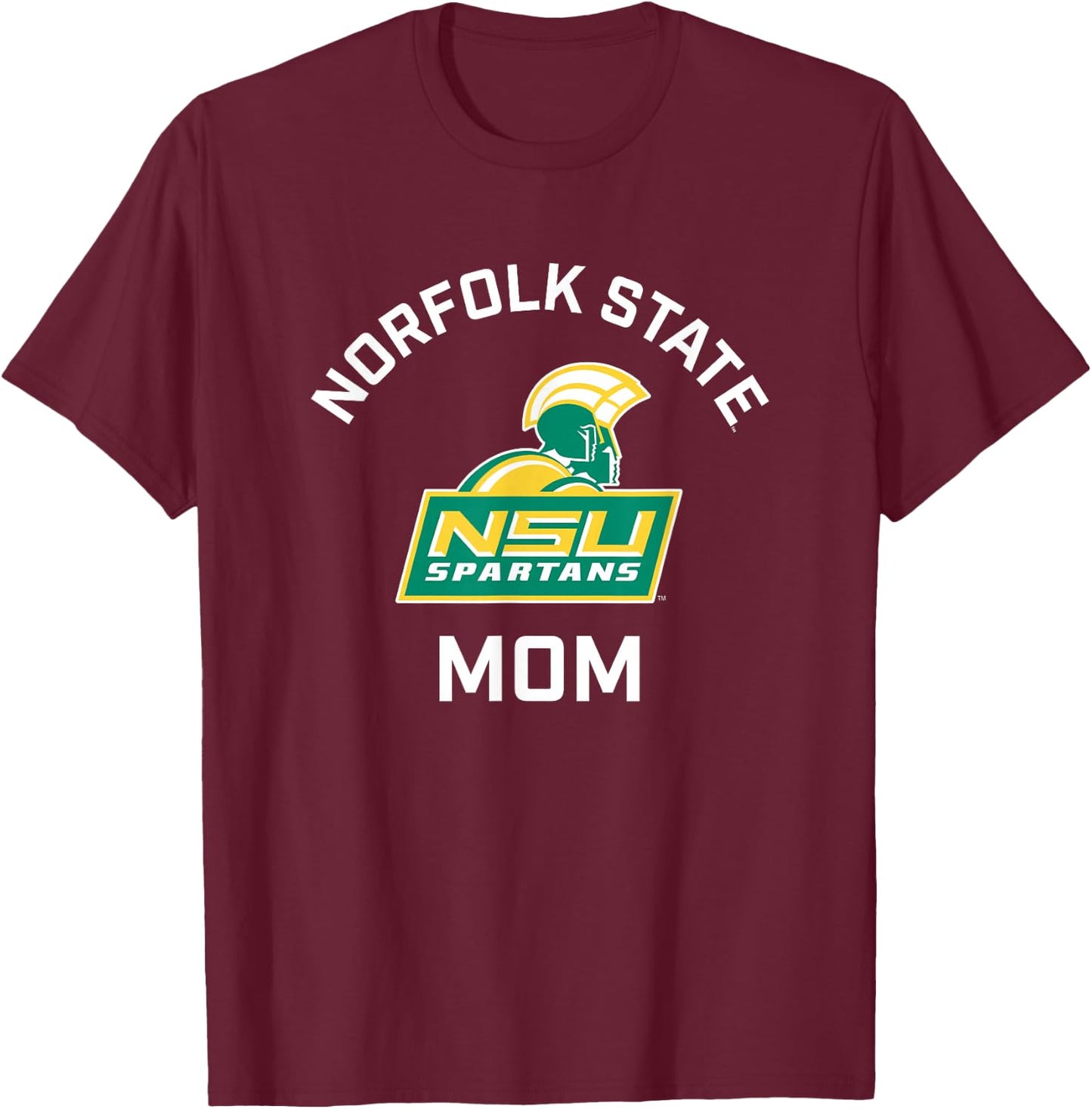 Norfolk State University Spartans Arched Mom T-Shirt - T-Shirt | Maroon