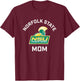 Norfolk State University Spartans Arched Mom T-Shirt - T-Shirt | Maroon