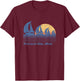 Traverse City MI Sailboat Vintage 80s Sunset T-Shirt - T-Shirt | Maroon