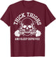 Thick Thighs and Sleep Deprived Gym Workout T-Shirt - T-Shirt | Maroon