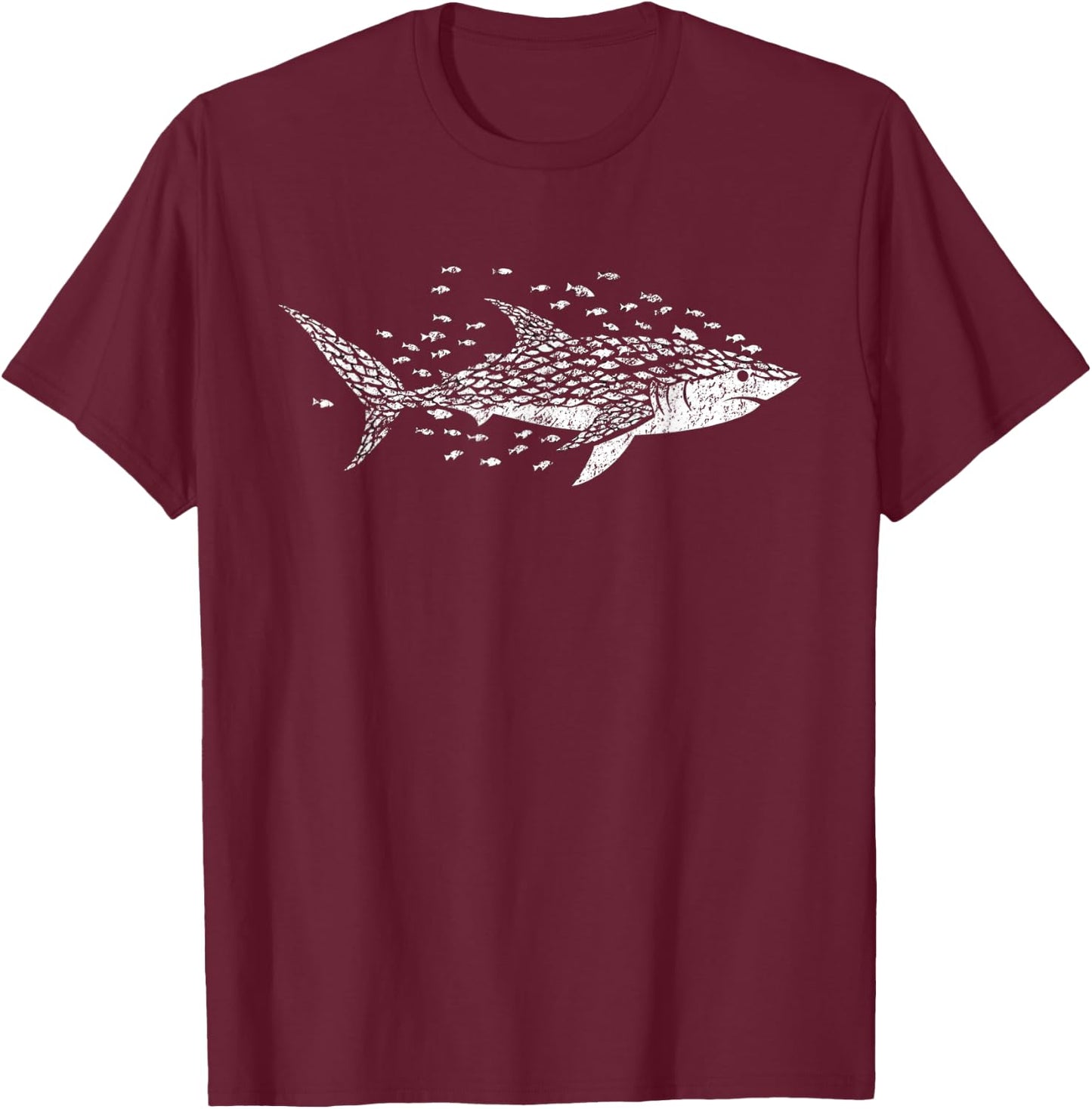 White Shark Lover Marine Biology Animal Science T-Shirt - T-Shirt | Maroon