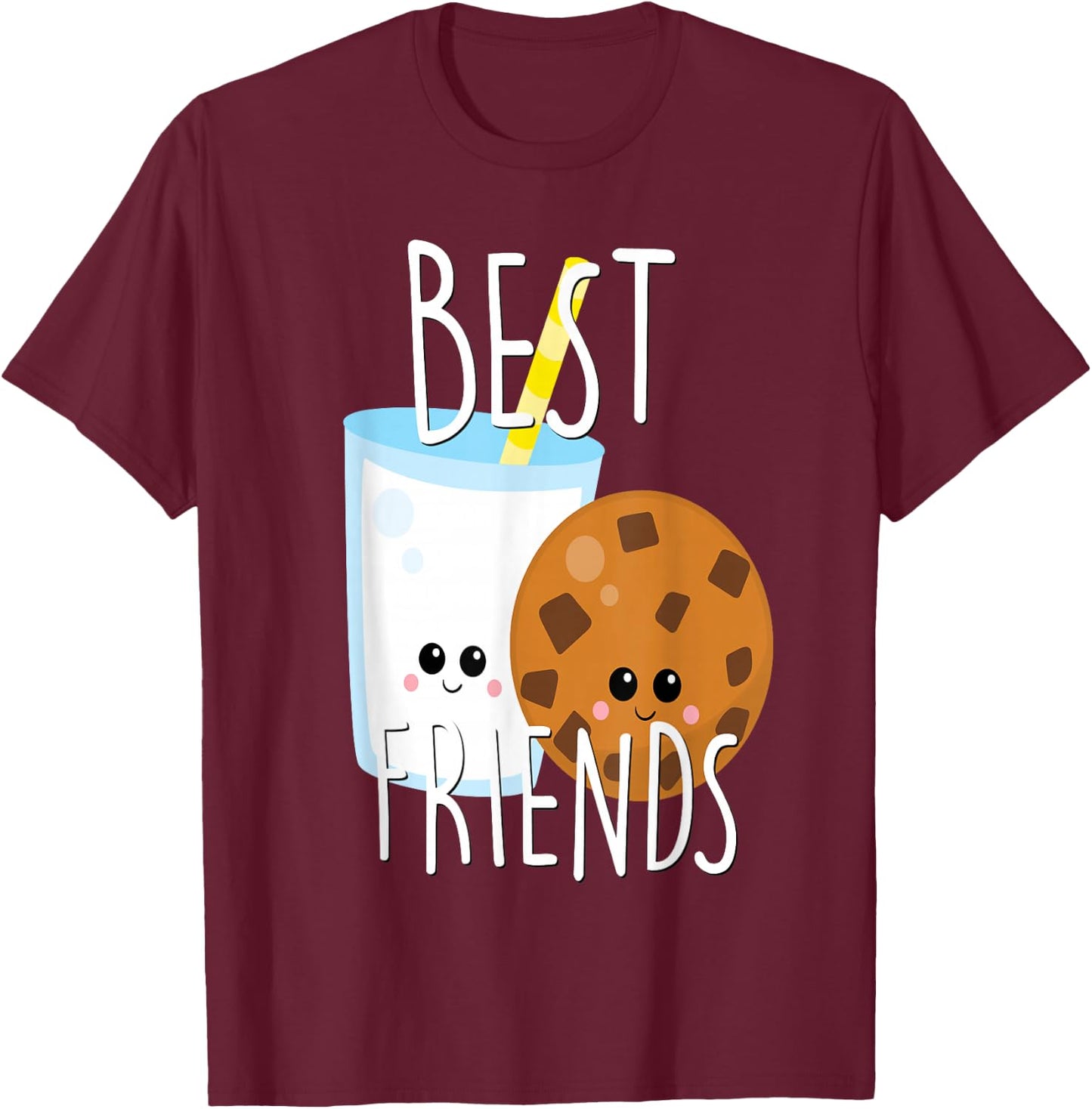 Bestie Shirt Nice Food BFF Best Friend Biscuits and T-Shirt - T-Shirt | Maroon