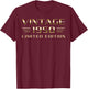 Vintage 1950 Limited Edition Classic Car 76th Birthday T-Shirt - T-Shirt | Maroon