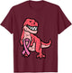 Kids Breast Cancer Awareness Dino Pink Ribbon Boys Kids Toddler T-Shirt - T-Shirt | Maroon
