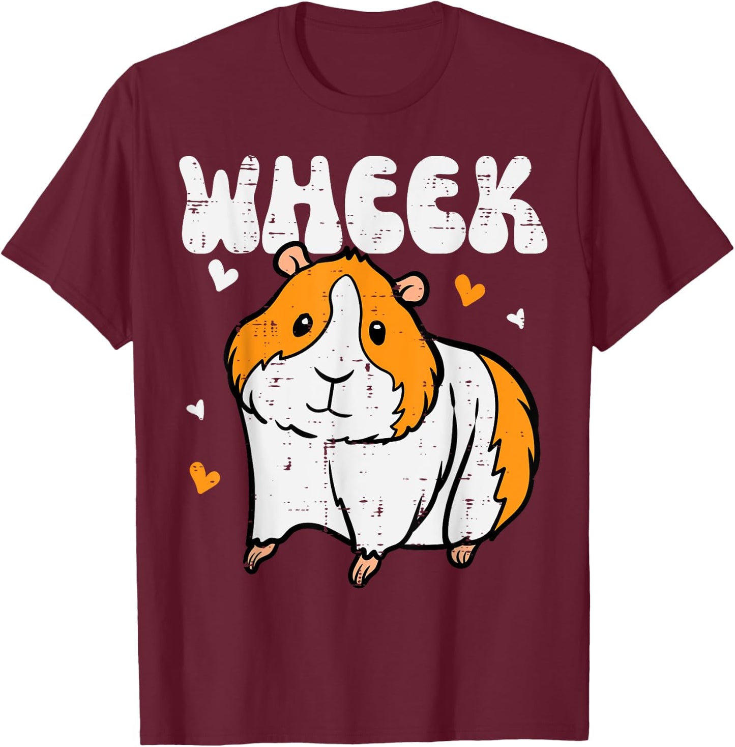 Guinea Pig Wheek Cavy Lover Rodent Girls Boys Kids Women Men T-Shirt - T-Shirt | Maroon