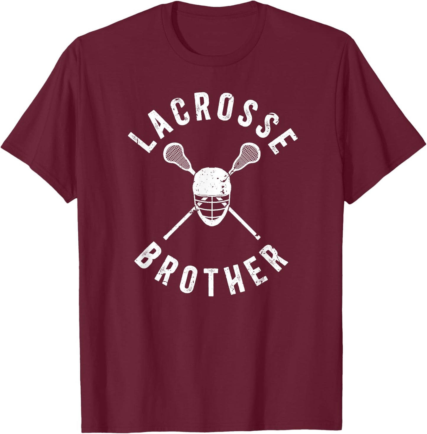 Lacrosse Brother Of A Lacrosse Player Brother Lacrosse Bro T-Shirt - T-Shirt | Maroon