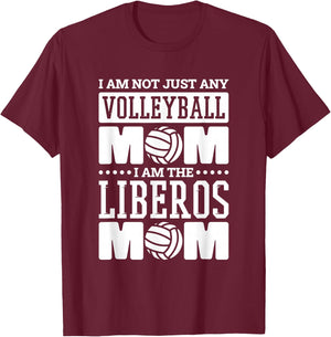Volleyball Mom Design for Volleyball Libero Mom Mommy T-Shirt - T-Shirt | Maroon