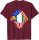 Nigerian Blood Inside Me | Nigeria Flag Gift T-Shirt - T-Shirt | Maroon