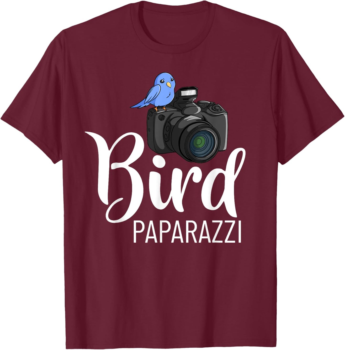 Bird Photography Lens Camera Photographer T-Shirt - T-Shirt | Maroon
