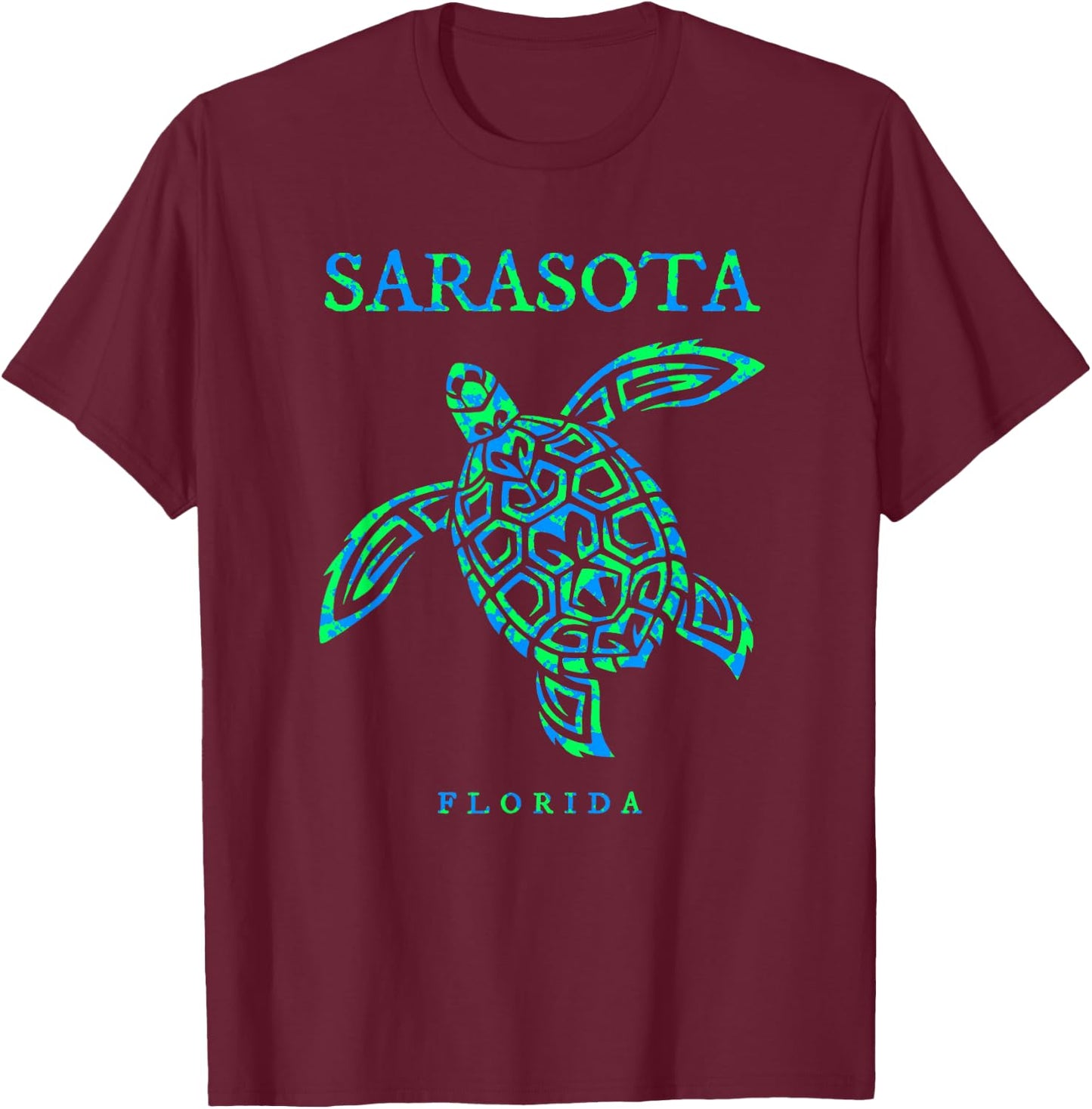 Sarasota Florida Sea Turtle Boys Girls Toddler T-Shirt - T-Shirt | Maroon