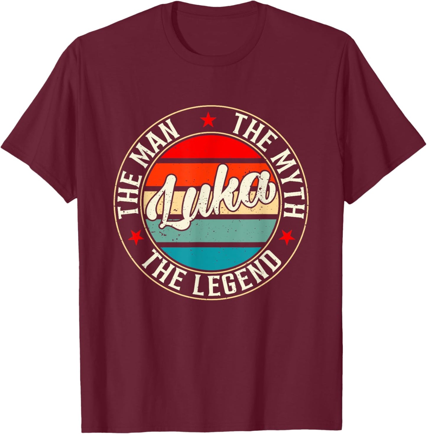 Luka The Man The Myth The Legend Shirt Funny Personalized T-Shirt - T-Shirt | Maroon