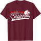 Retro Cincinnati Vintage Baseball Softball Lover Women Men T-Shirt - T-Shirt | Maroon