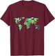 Countryballs world map T-Shirt - T-Shirt | Maroon