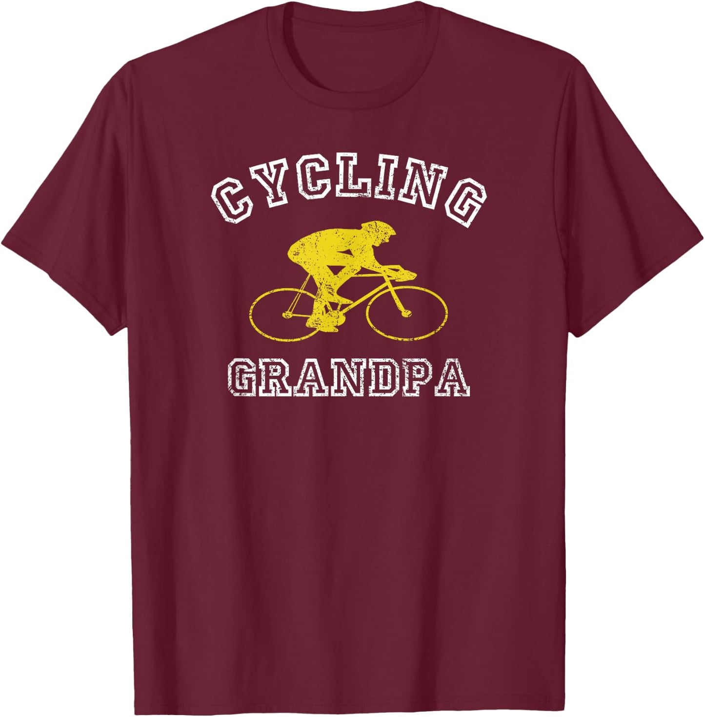 Cycling Grandpa Gift Grand dad Cyclist T-Shirt - T-Shirt | Maroon