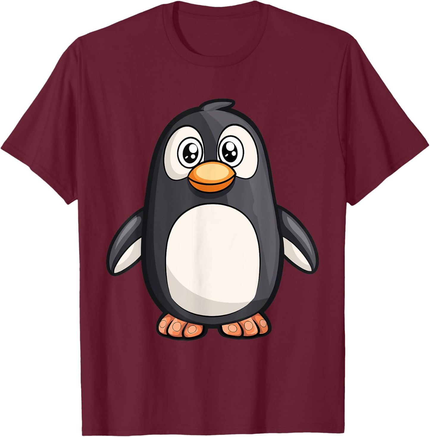Penguin for Kids T-Shirt - T-Shirt | Maroon