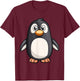 Penguin for Kids T-Shirt - T-Shirt | Maroon