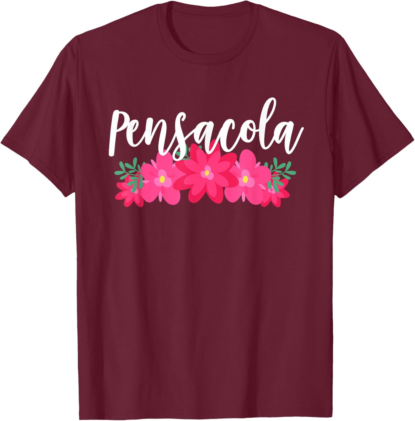 Pensacola Florida Tropical Vacation T-Shirt - T-Shirt | Maroon