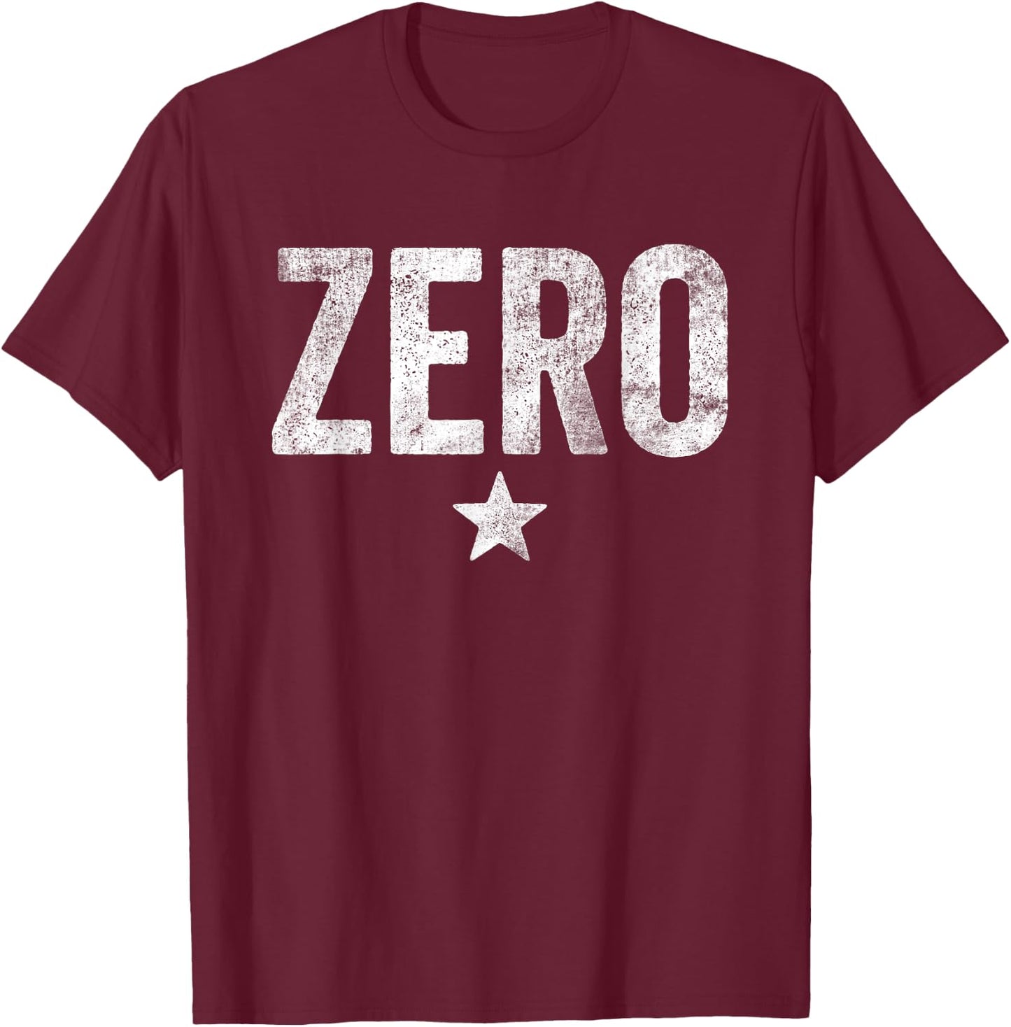 Vintage Grunge Alternative Zero Star 90s Rock Music T-Shirt - T-Shirt | Maroon