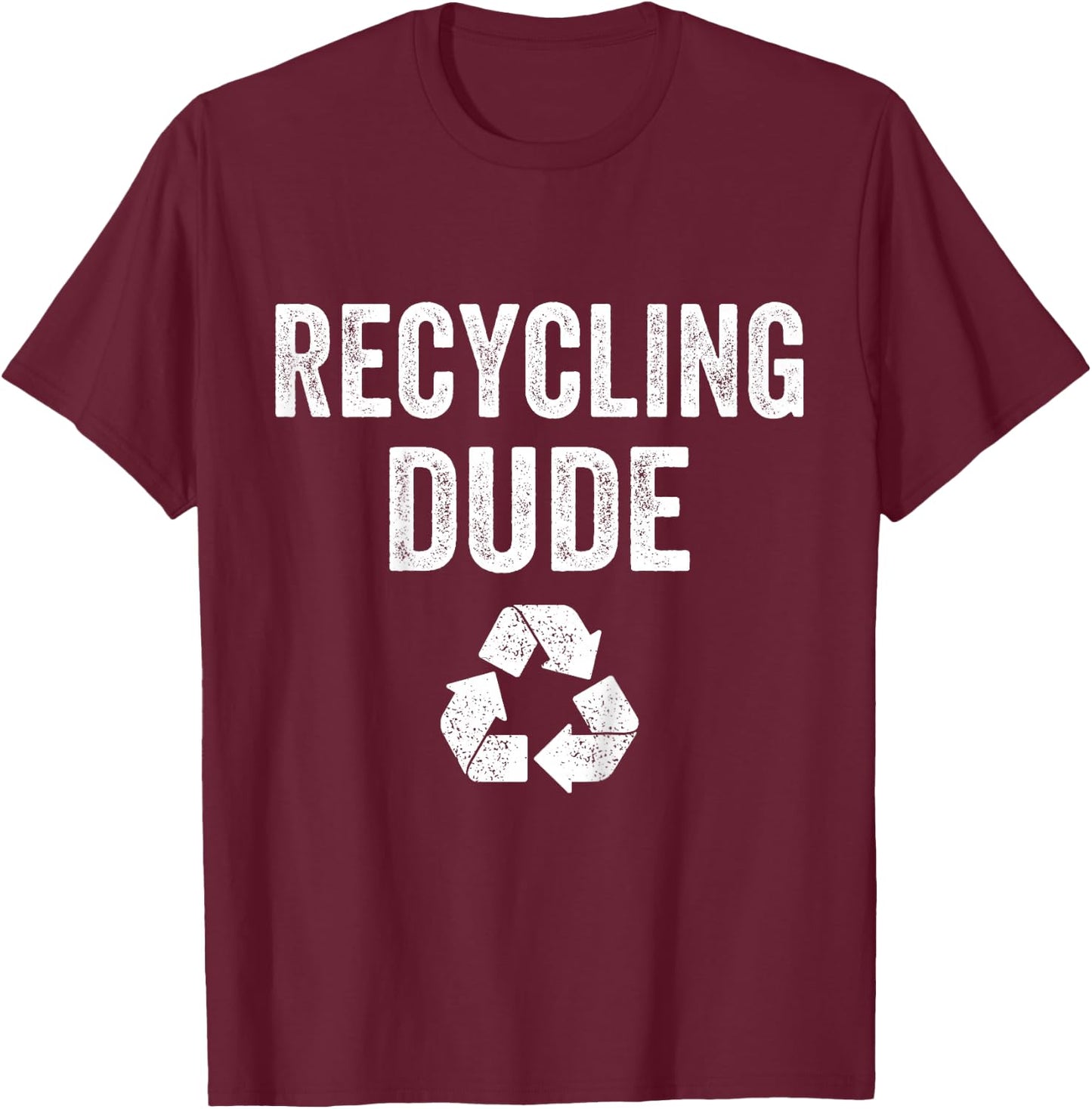 Kids Recycling Dude Boys Earth Day Toddler Recycle Logo Vintage T-Shirt - T-Shirt | Maroon